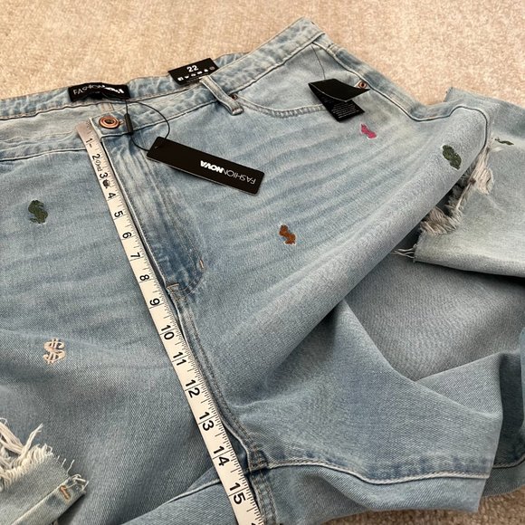 3 for $6 NWT Fashion Nova High Waisted Straight Jeans 22 Plus Marry Rich - Picture 7 of 11
